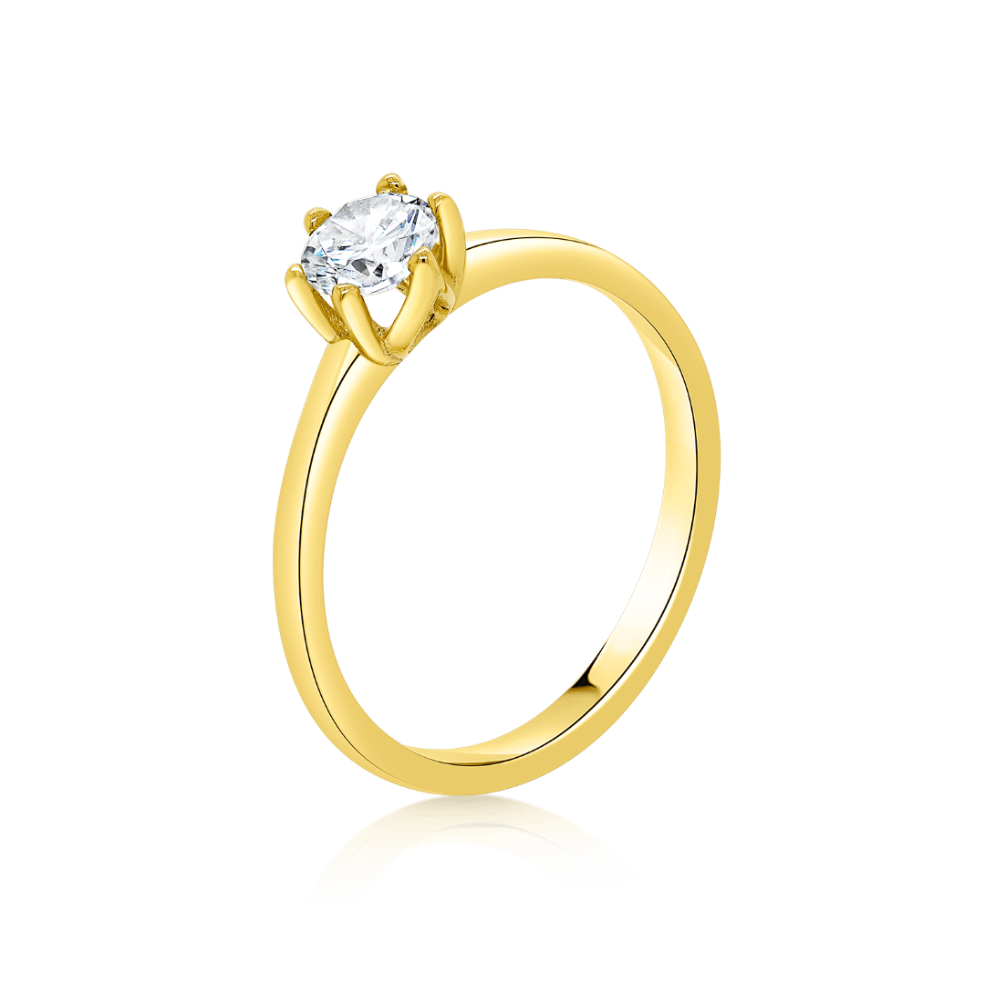 inel de logodnă din aur galben de 14K  1