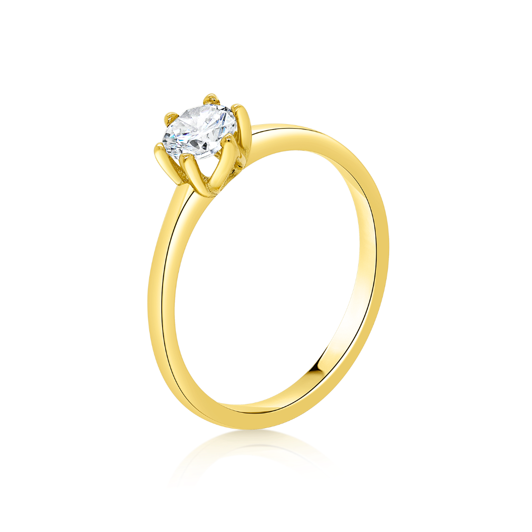 inel de logodnă din aur galben de 14K  1