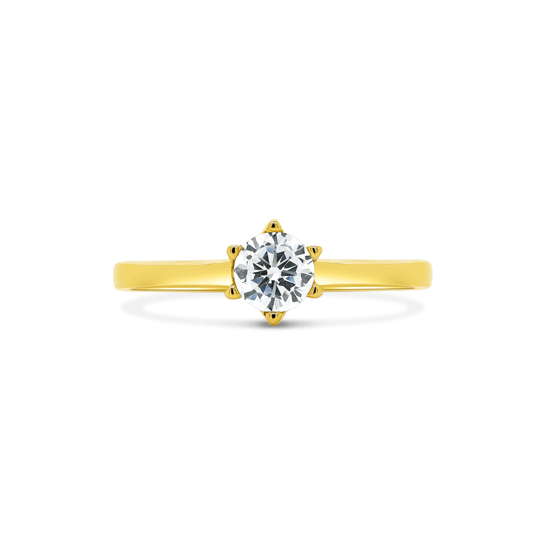 inel de logodnă din aur galben de 14K  3