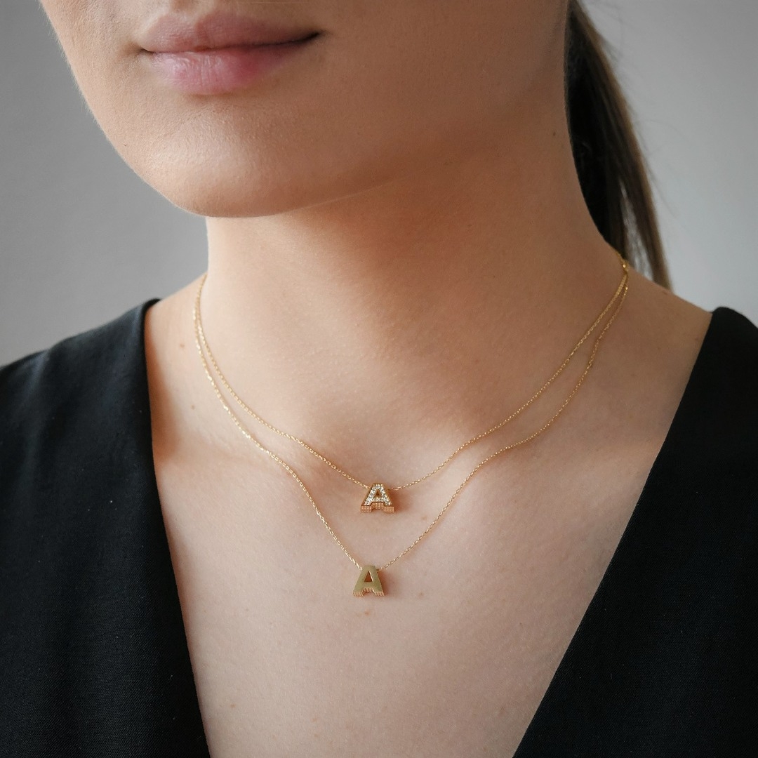 lanț din aur galben de 14K cu pandantiv  2