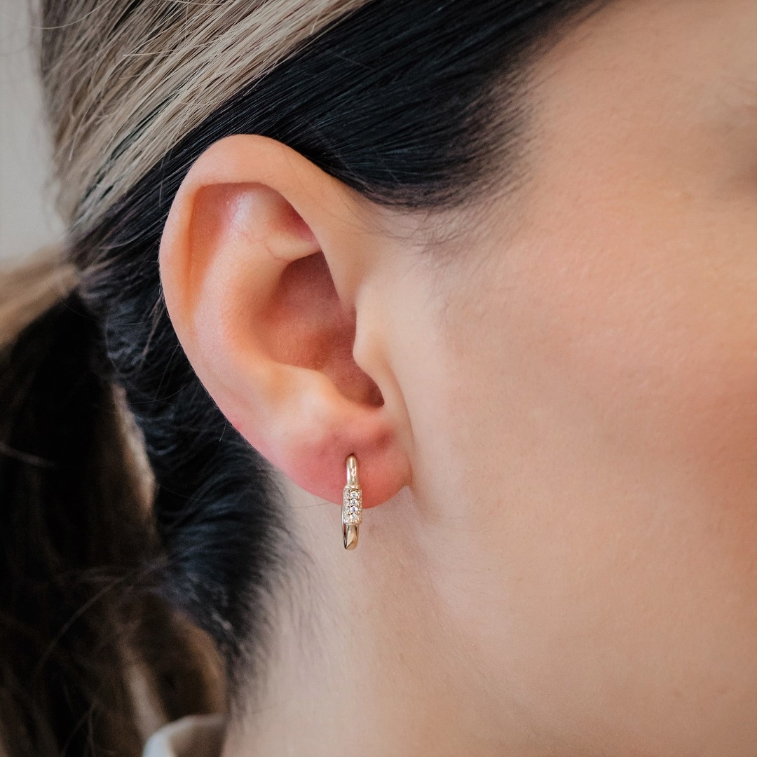 cercei din aur galben de 14K  2