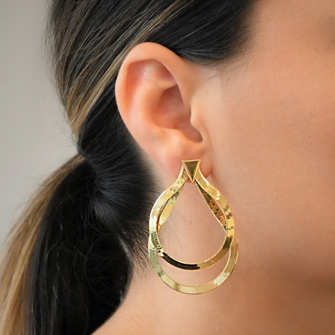 cercei din aur galben de 14K  2