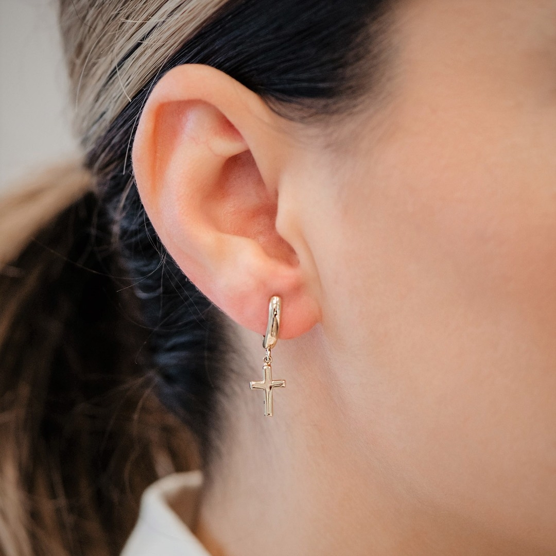 cercei din aur galben de 14K  2