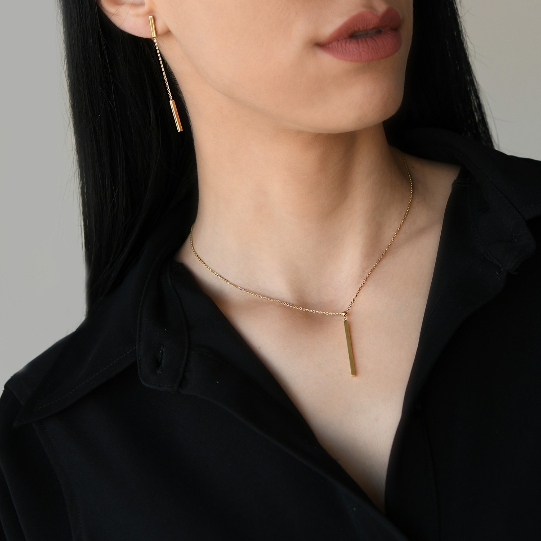 lanț din aur galben de 14K cu pandantiv  2