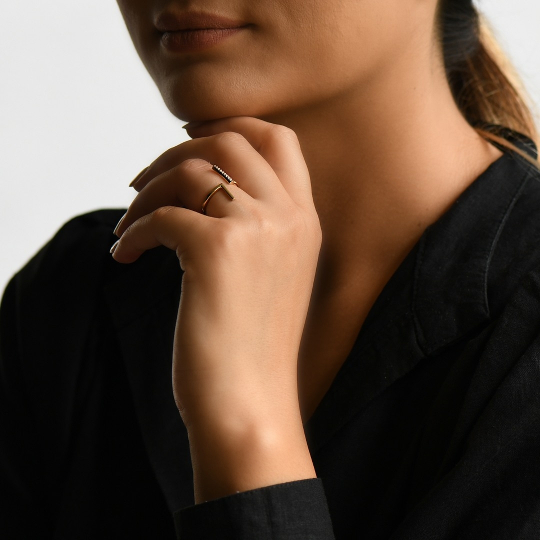 inel din aur galben de 14K  2