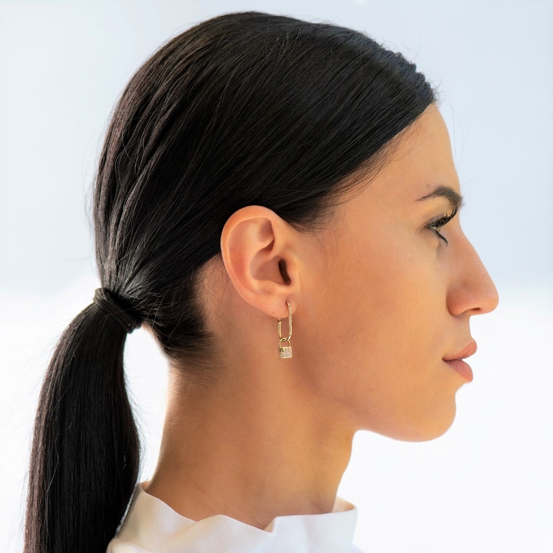 cercei din aur galben de 14K  2