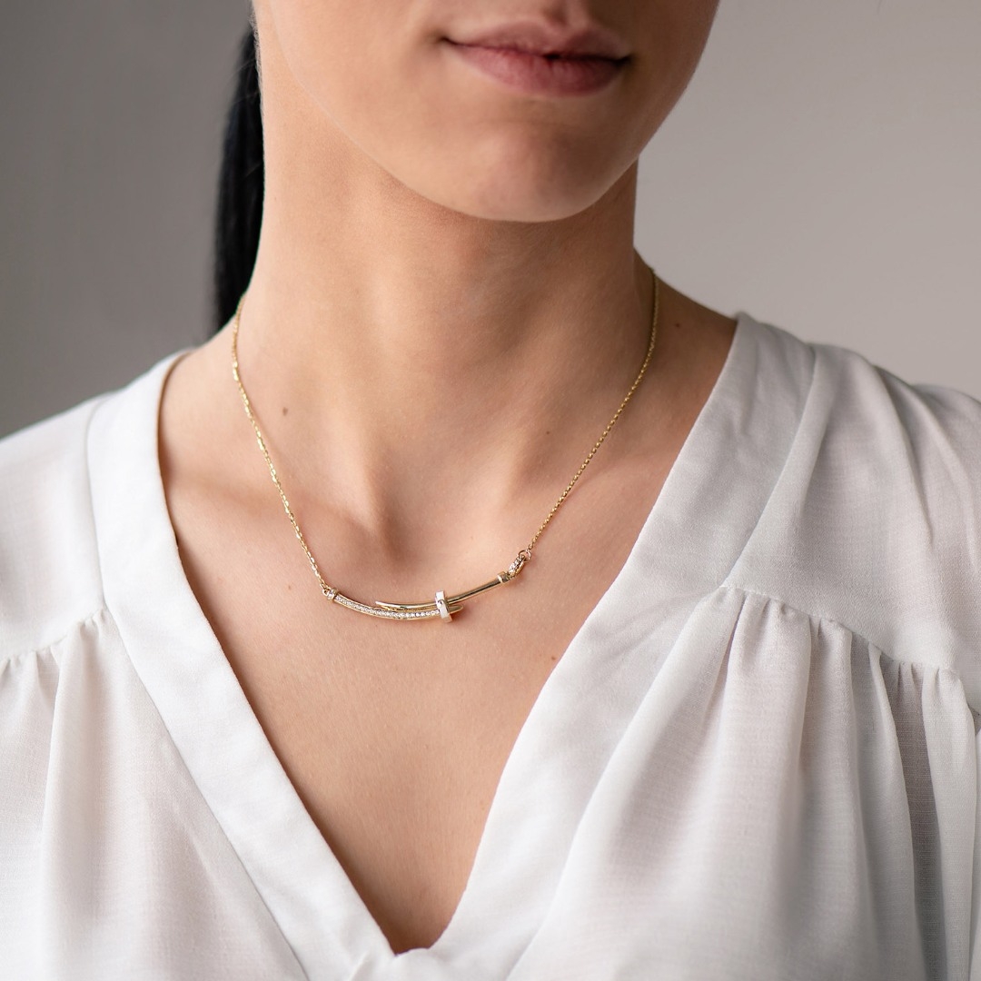 colier din aur galben de 14K cu Email  2