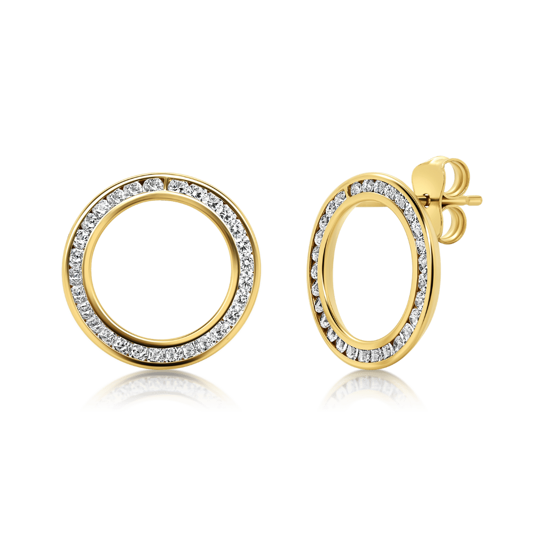 Cercei din aur galben de 14K