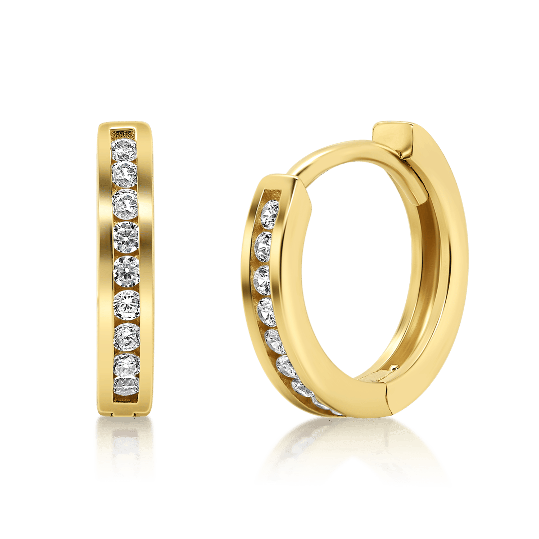 Cercei din aur galben de 14K