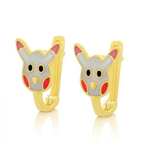 cercei din aur galben de 14K cu Email colorat  