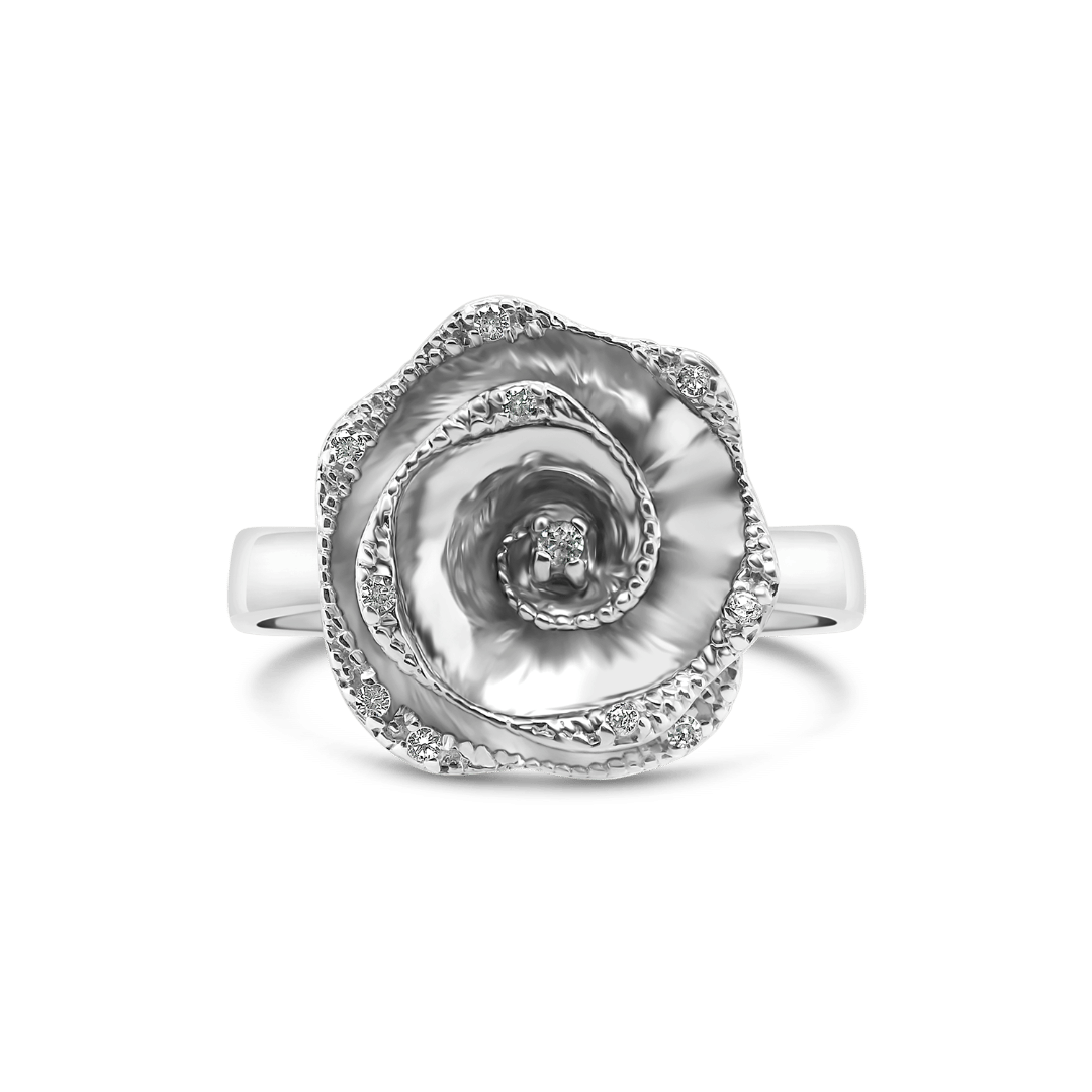 Inel din aur alb de 14K