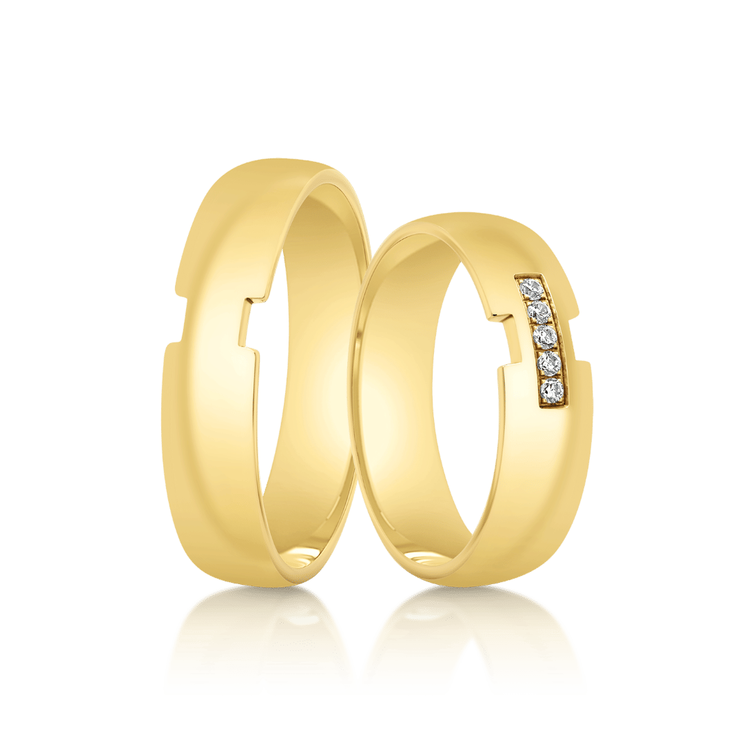 verighetă damă Harmony 633 din aur galben de 14K  