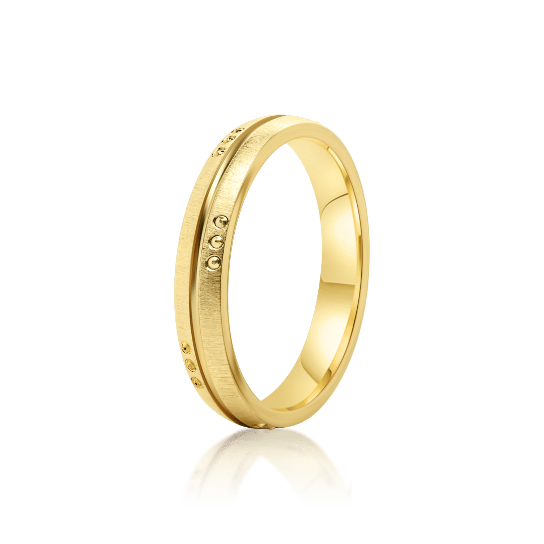 verighetă bărbat Harmony 410 din aur galben de 14K  1