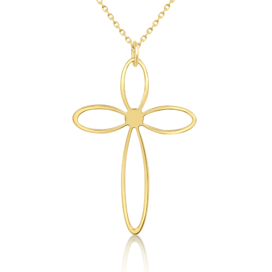 lanț cu pandantiv din aur galben de 14K  2