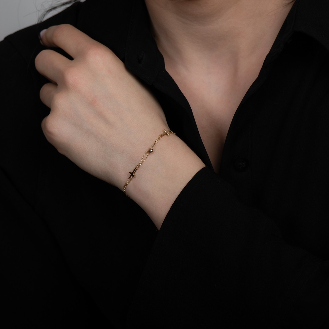 brățară din aur galben de 14K  2