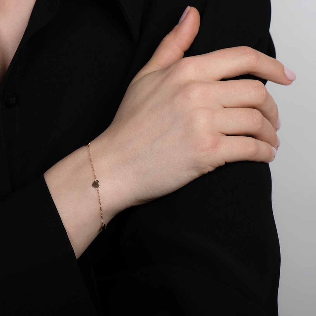 brățară din aur galben de 14K cu pandantive  2