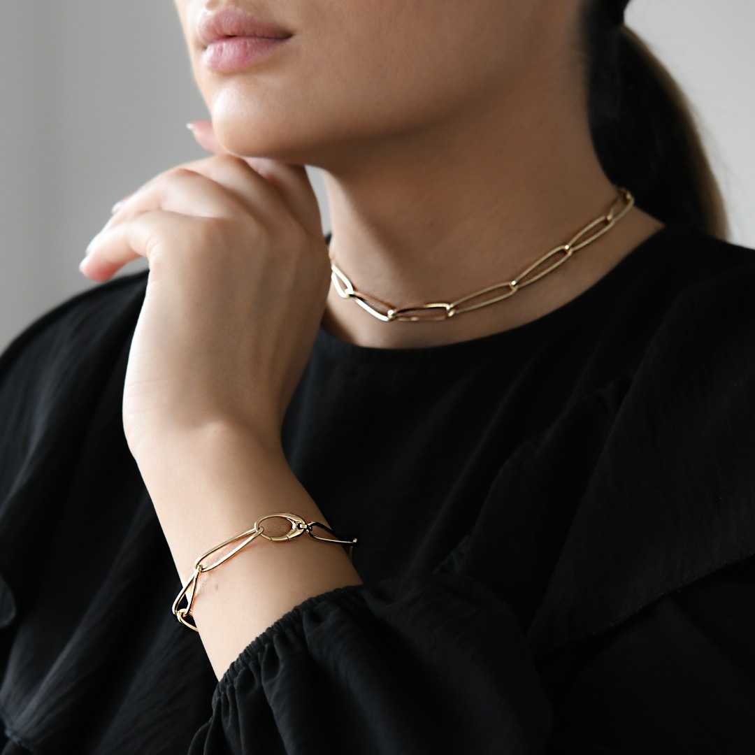 brățară din aur galben de 14K  2