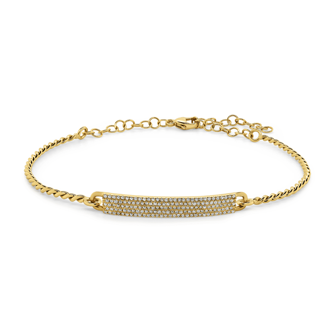 Brățară din aur galben de 18K cu Diamante naturale