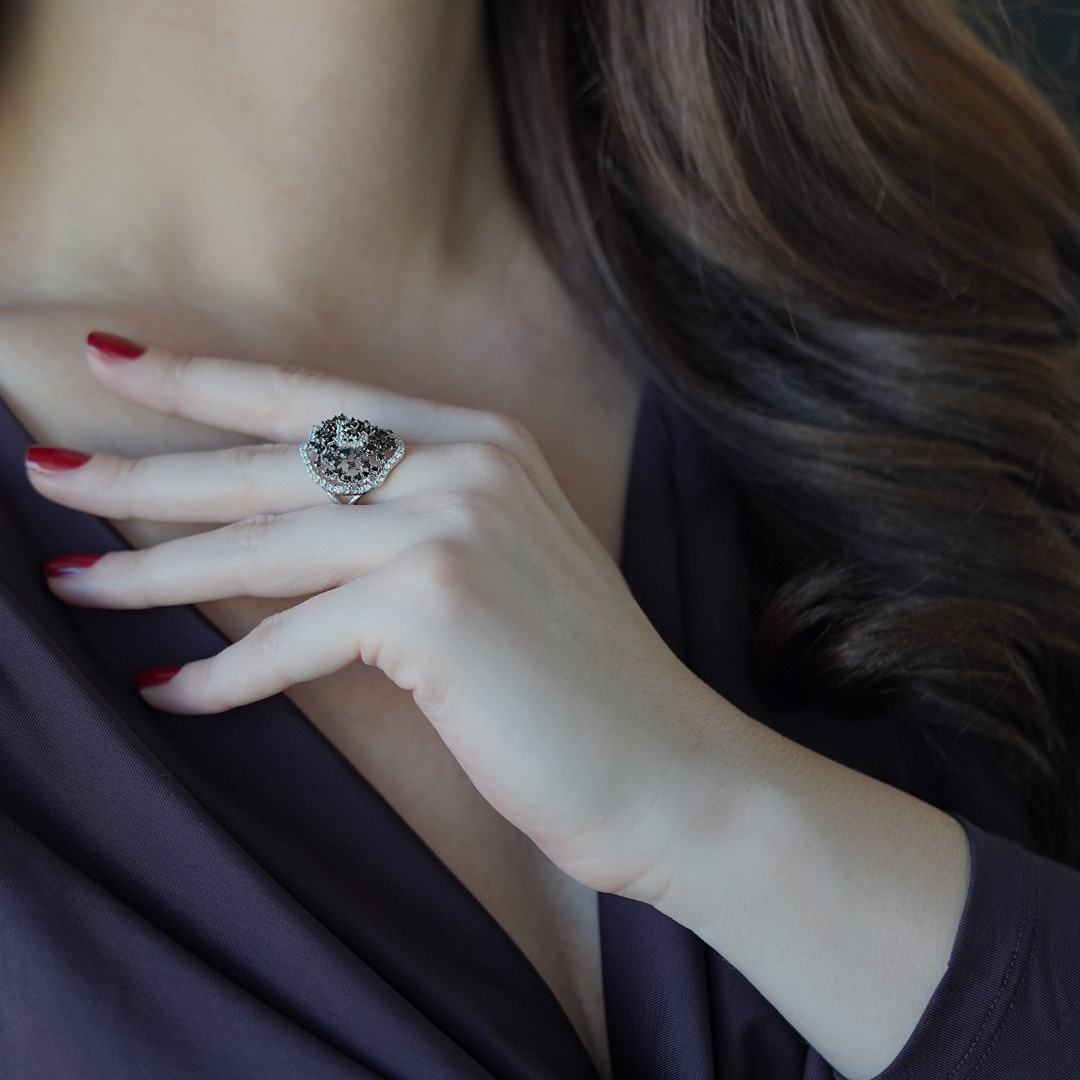 inel din aur alb de 14K  2