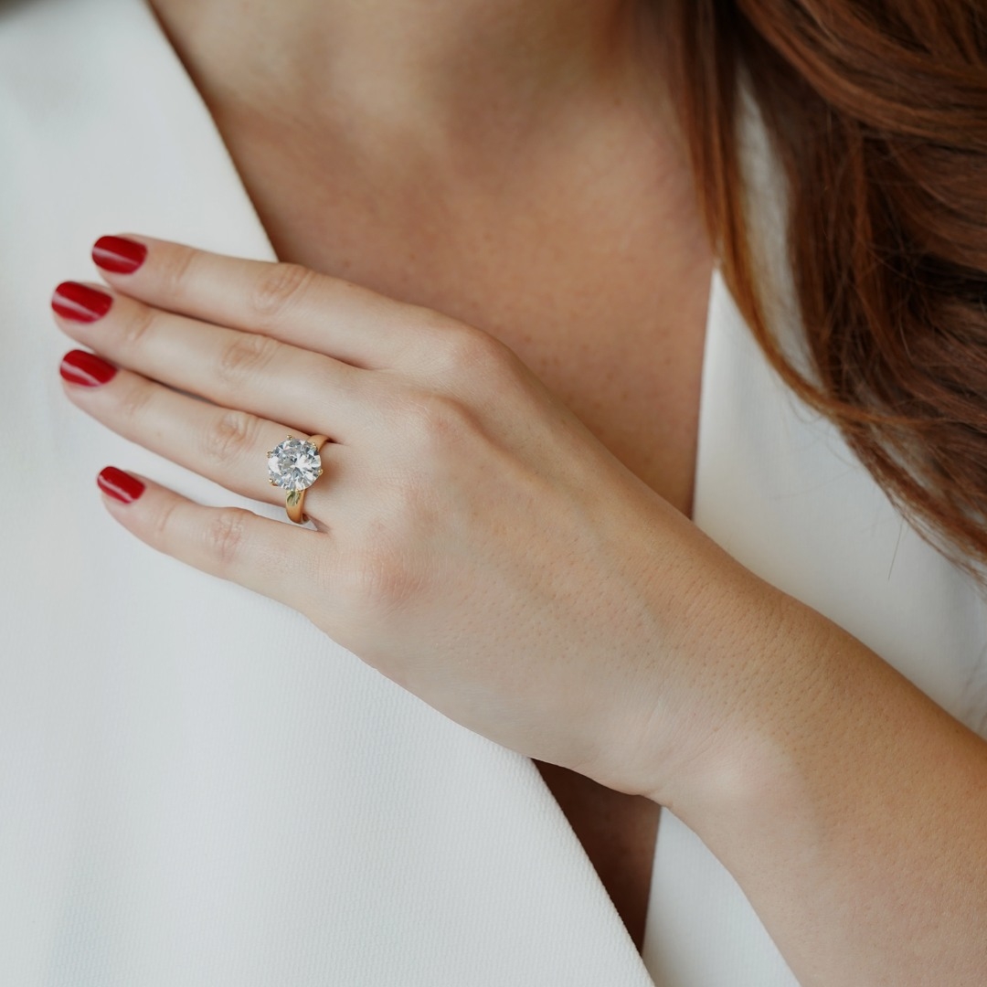 inel de logodnă din aur galben de 14K  1