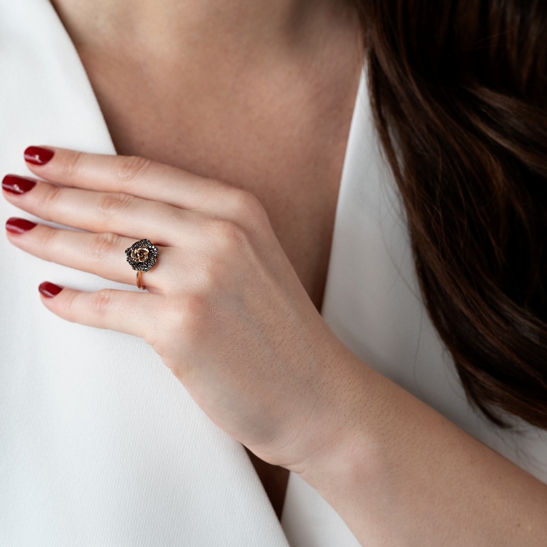 Inel din aur roz de 14K