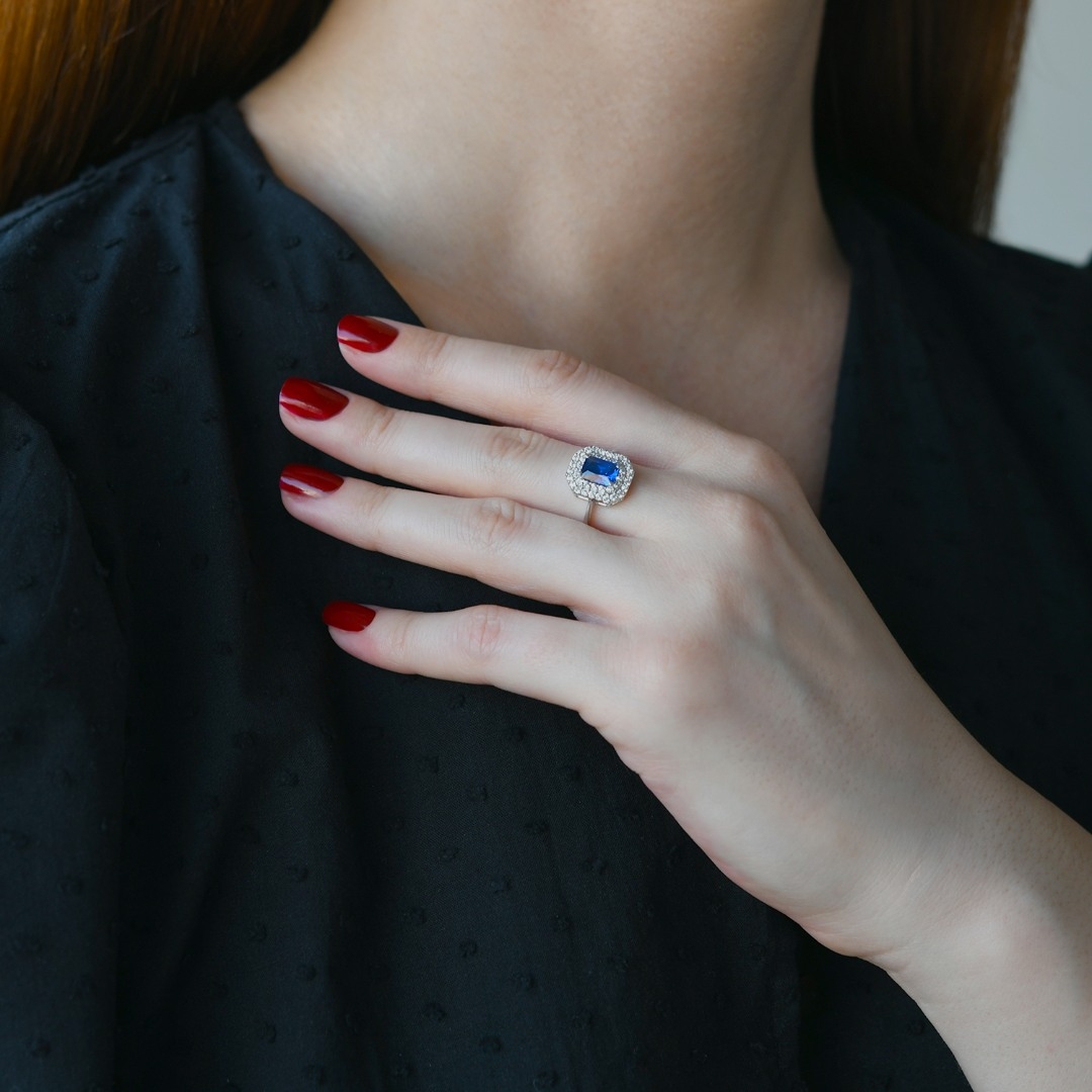 Inel din aur alb de 14K