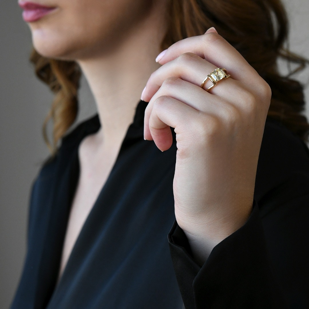 inel din aur galben de 14K  2