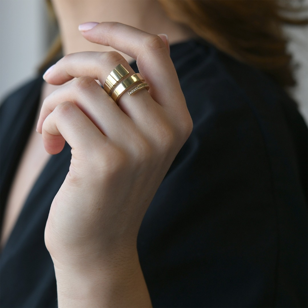 inel din aur galben de 14K  2