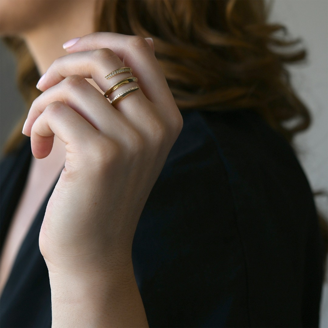 inel din aur galben de 14K  2