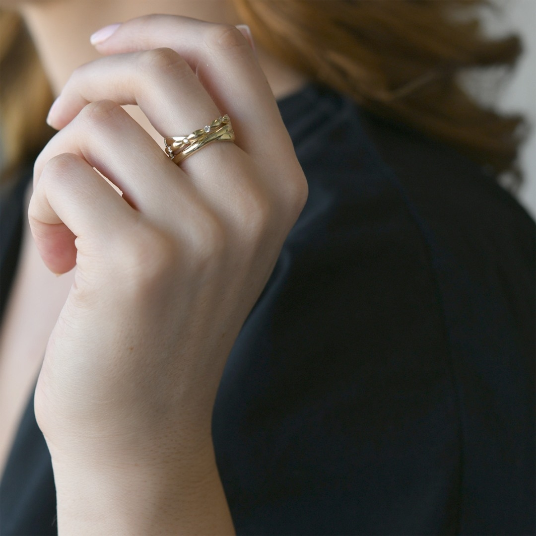 inel din aur galben de 14K  2