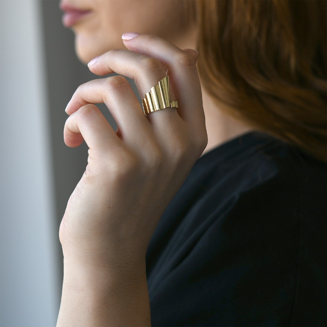 inel din aur galben de 14K  2