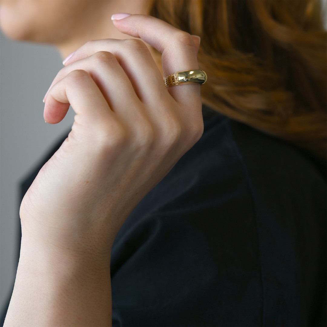 inel din aur galben de 14K  2