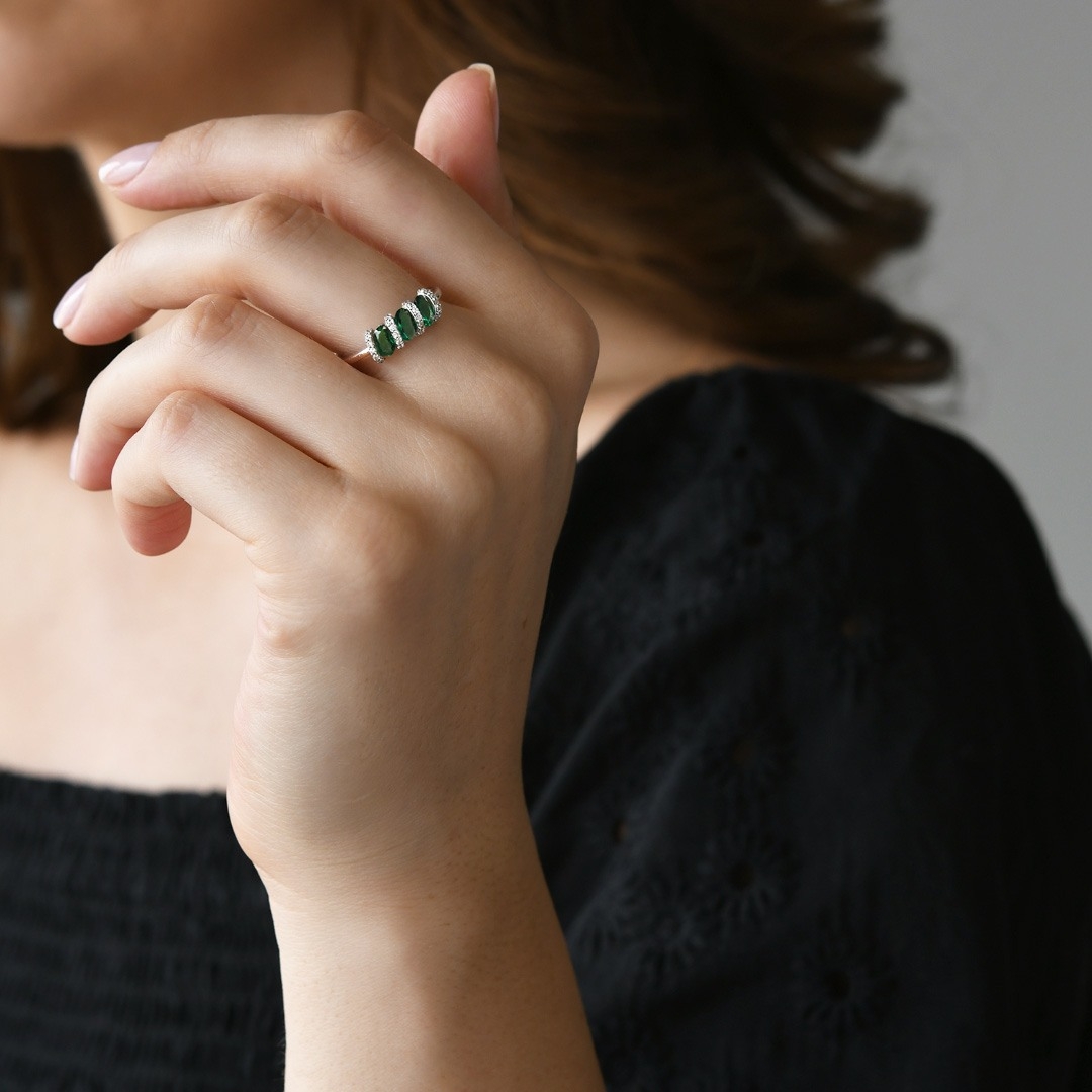 inel din aur alb de 14K  2