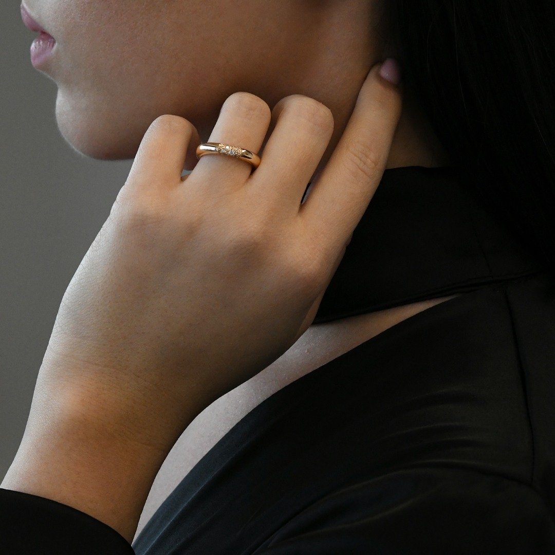 inel din aur galben de 14K  2