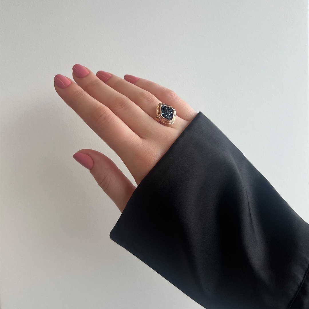 inel din aur roz de 14K  2