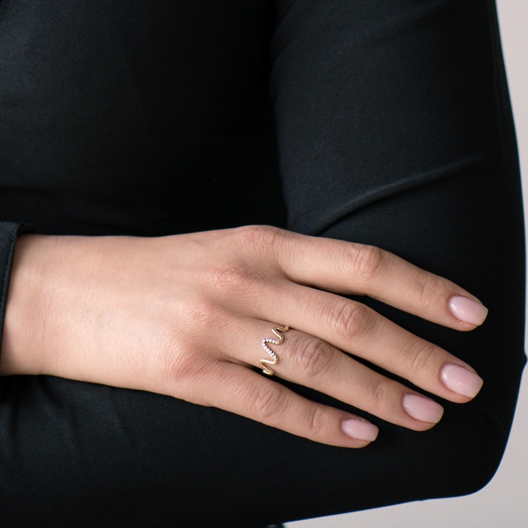 inel din aur galben de 14K  2