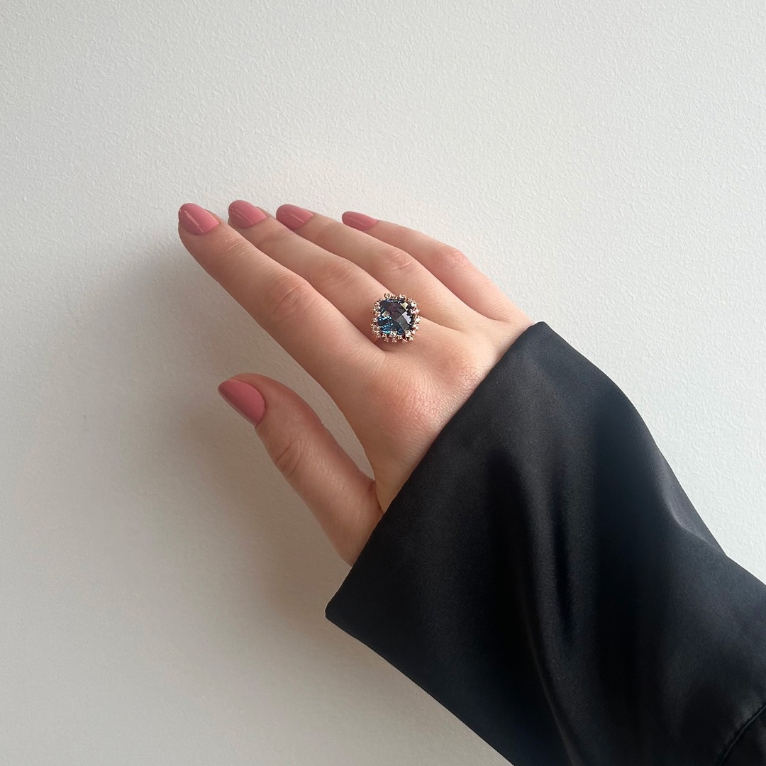 inel din aur roz de 14K  2