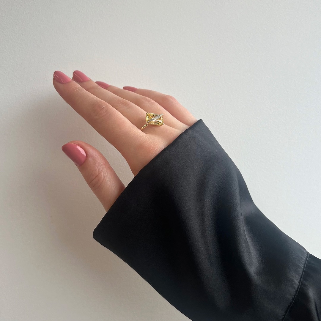 inel din aur galben de 14K  4