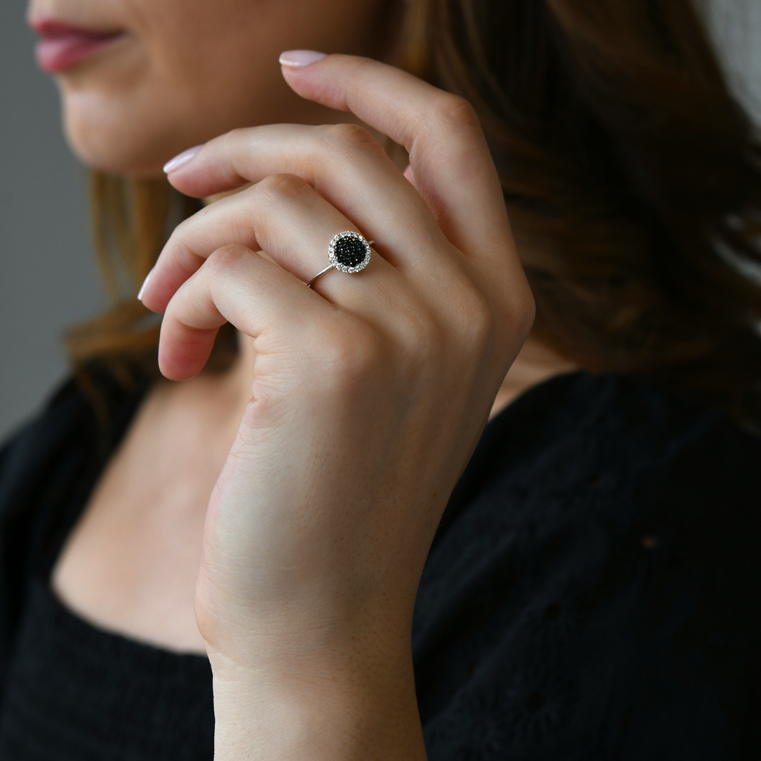 inel din aur alb de 14K  2