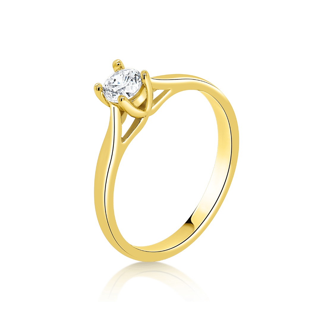 inel de logodnă din aur galben de 14K  1