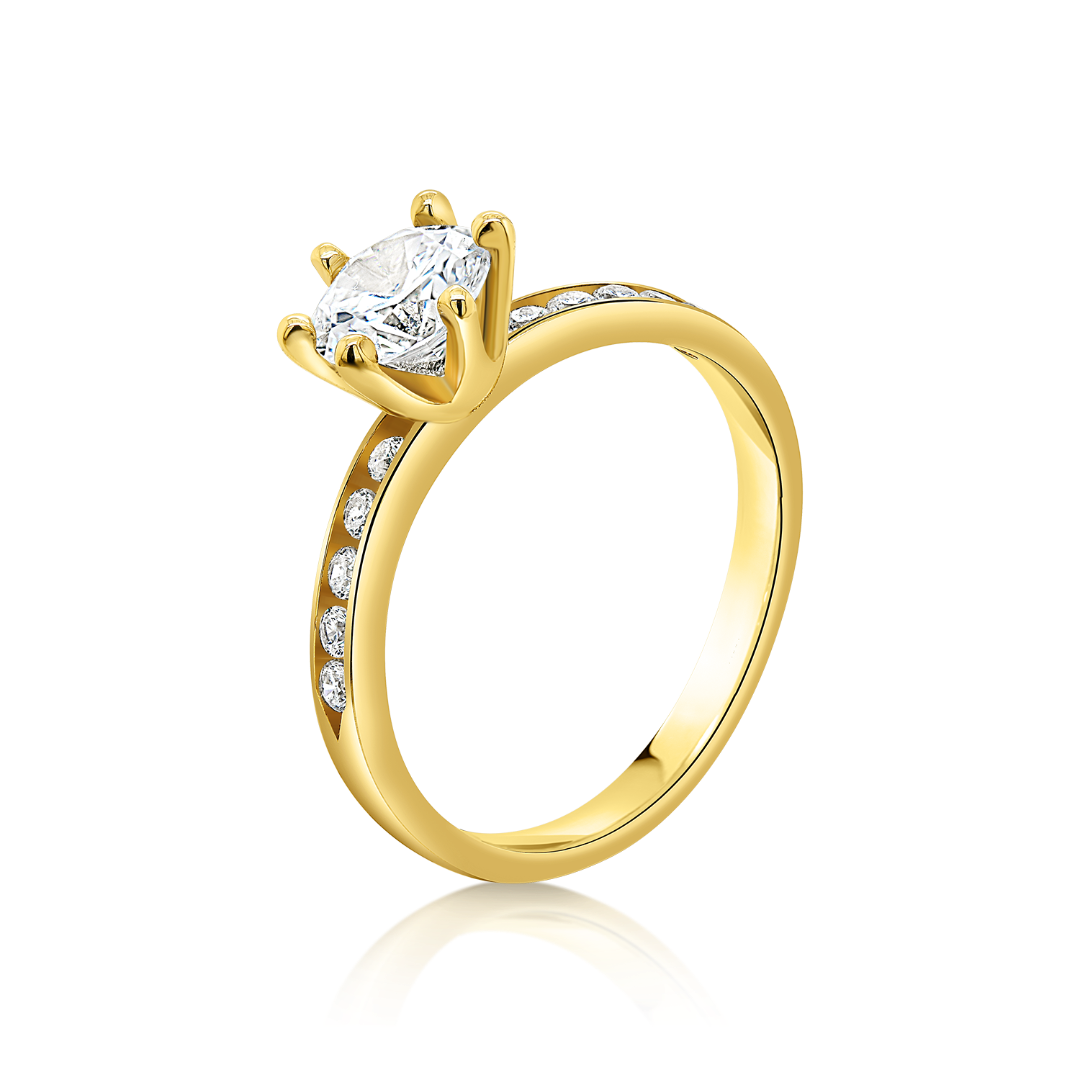 inel din aur galben de 14K  1