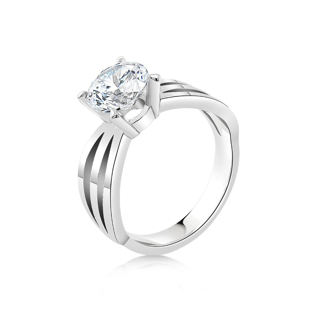 inel de logodnă din aur alb de 14K  1