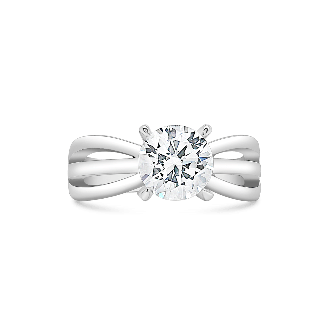 inel de logodnă din aur alb de 14K  3