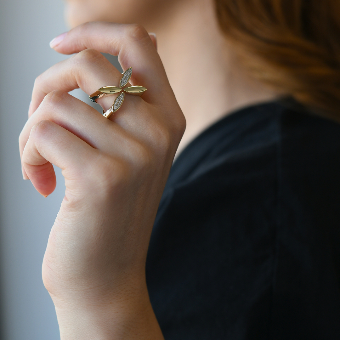 inel din aur galben de 14K  2