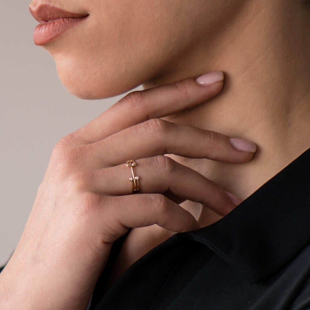 inel din aur galben de 14K  2