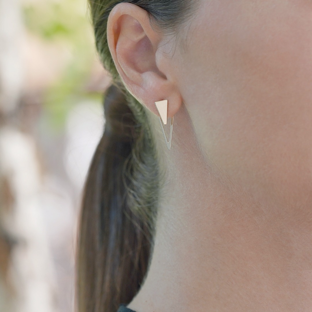 cercei din aur galben de 14K  2