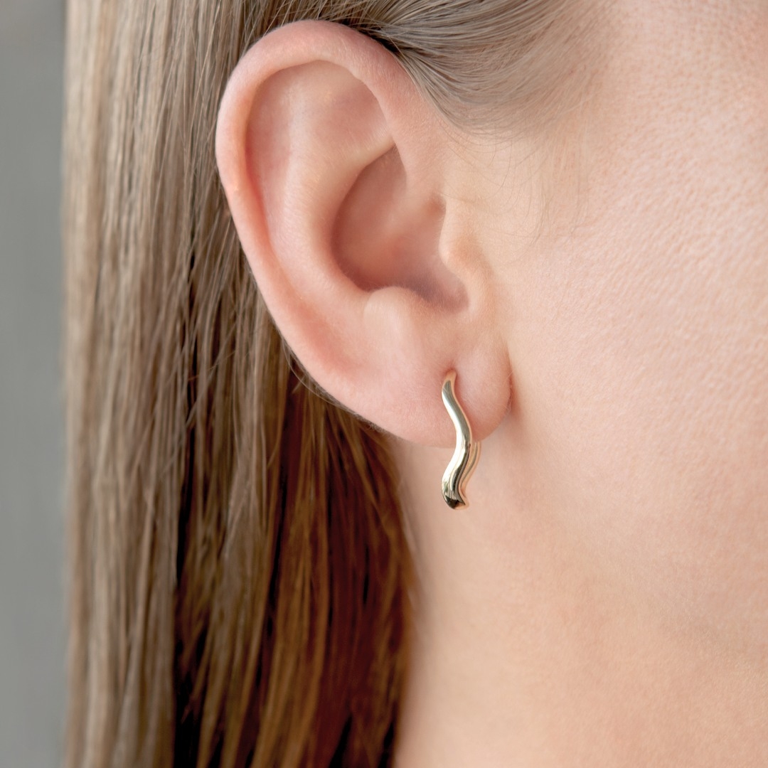 Cercei din aur galben de 14K