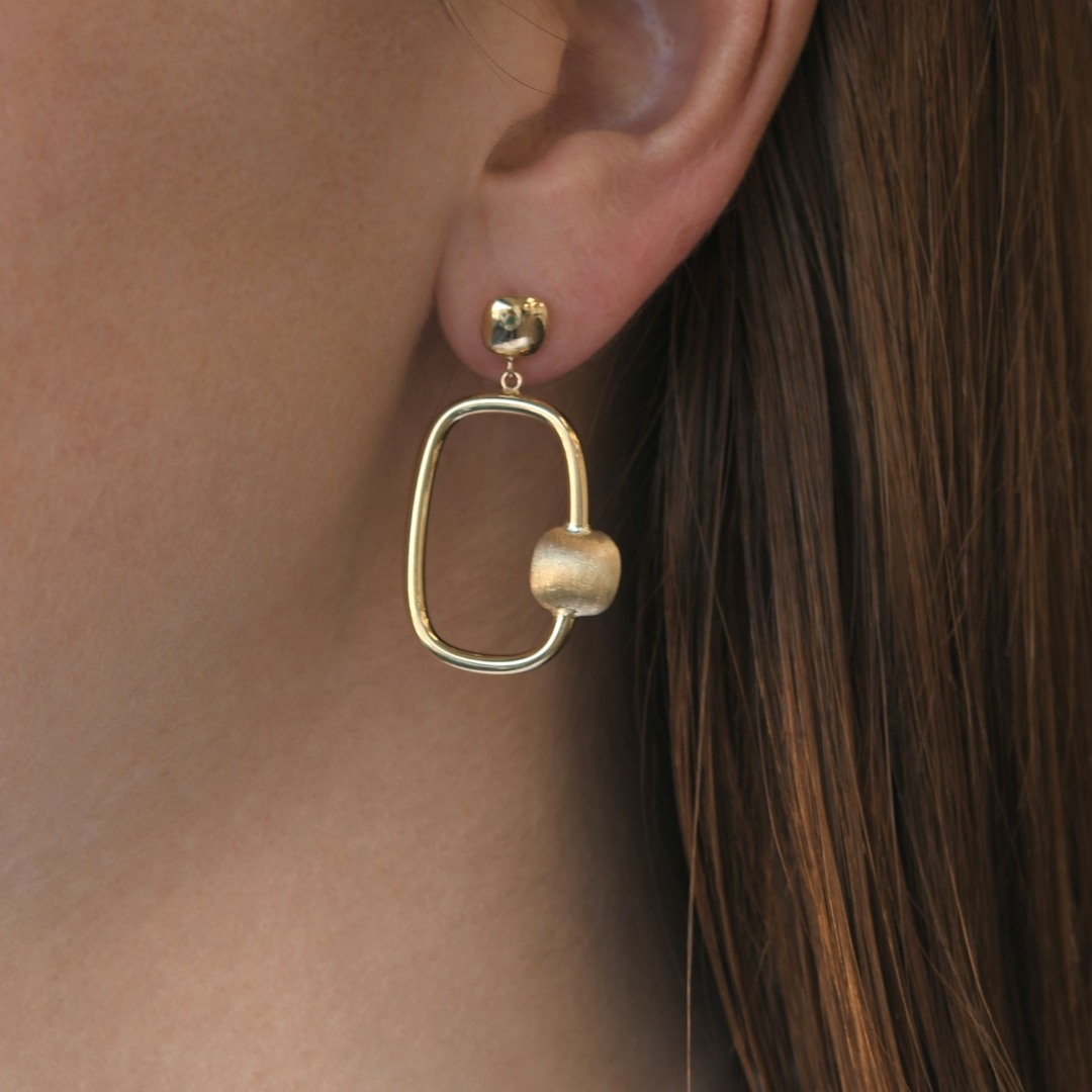 cercei din aur galben de 14K  2