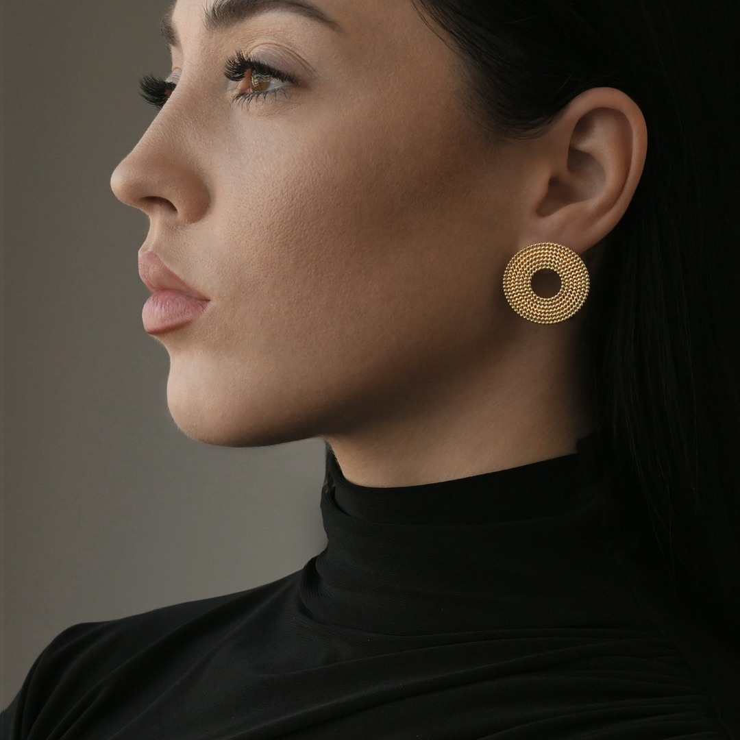 cercei din aur galben de 14K  1