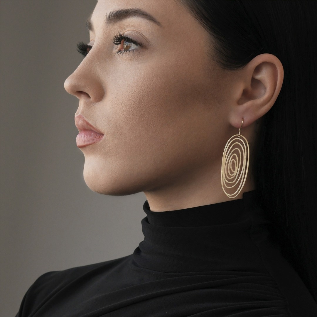 cercei din aur galben de 14K  2